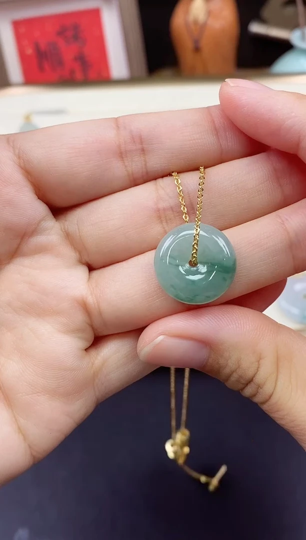 吊坠(不含链)未镶嵌翡翠平安扣@@CMT7025