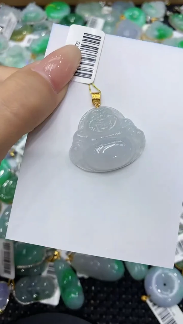 翡翠18K金镶嵌颈饰111111111111