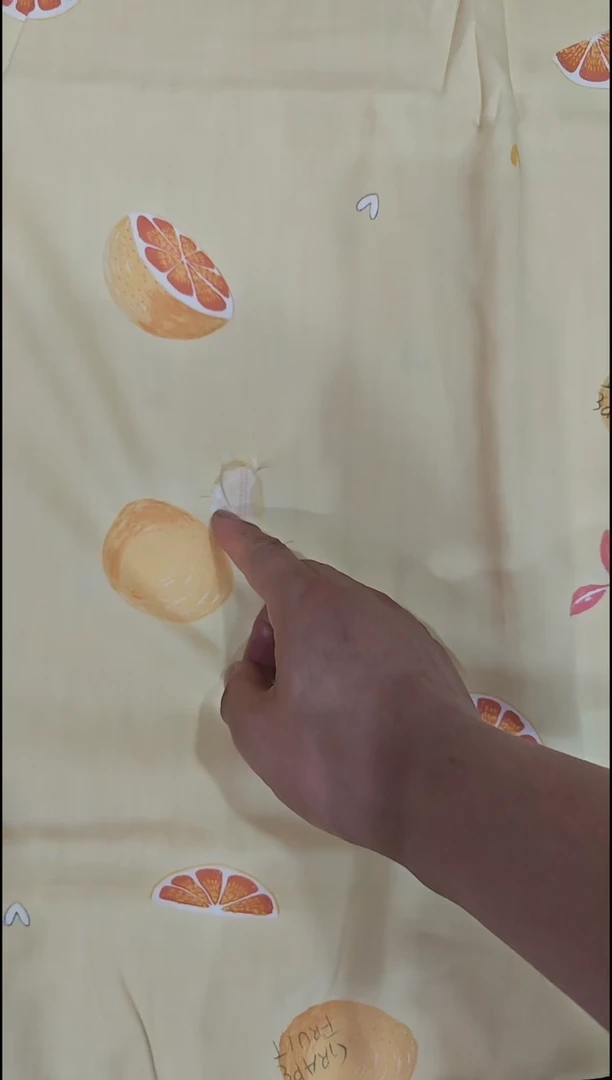 棉全棉被套2.0*2.3橙子有个洞