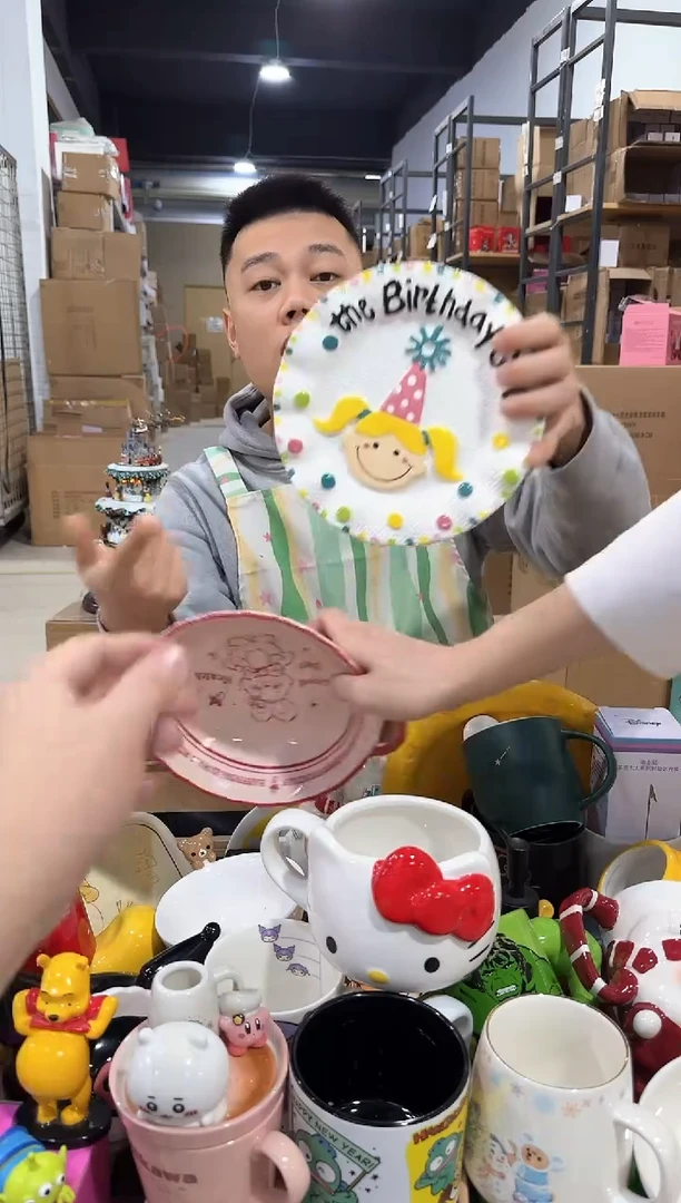 瓷片B款女孩盘子