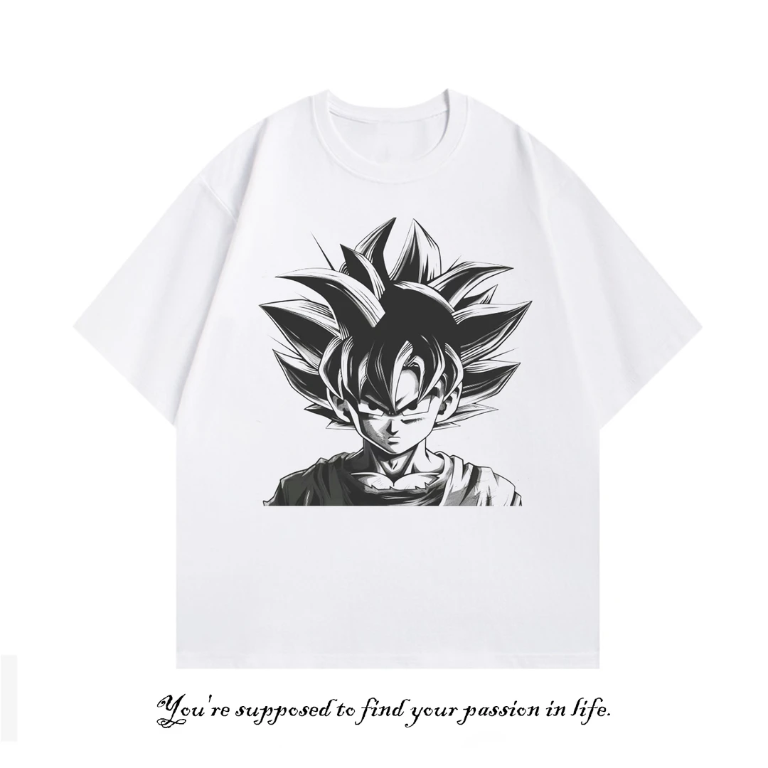 【素描悟空】重磅痞帅  宽松设计 纯棉 短袖 男女印花T恤