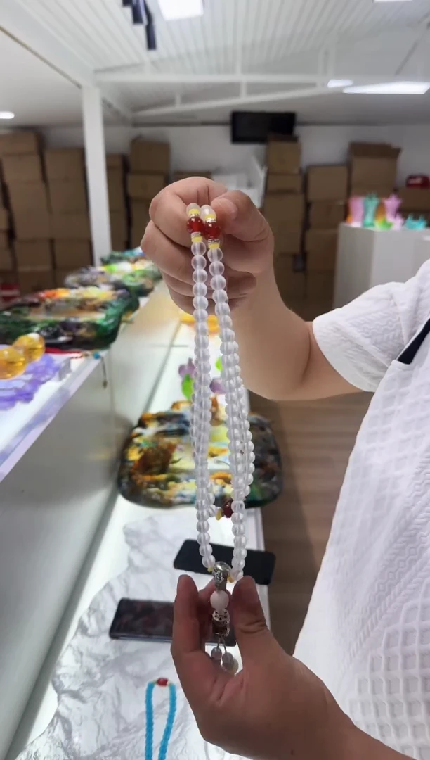 手工艺品琉璃古法琉璃白色手串