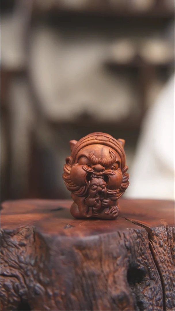 天然雷击枣木Q版钟馗
