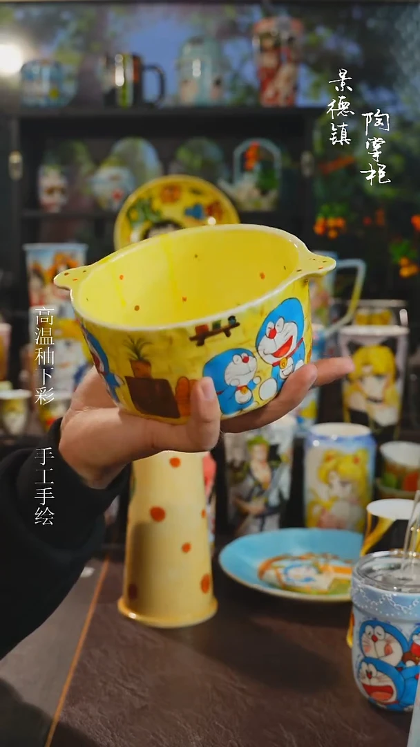 景德镇高温釉下彩纯手工手绘