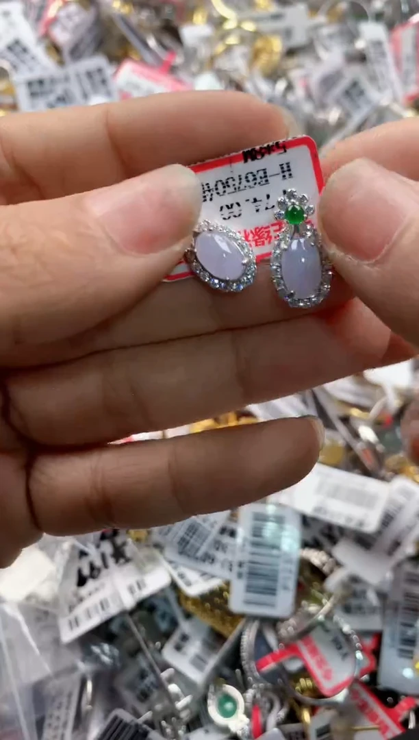 银S925镶嵌戒指翡翠12      8