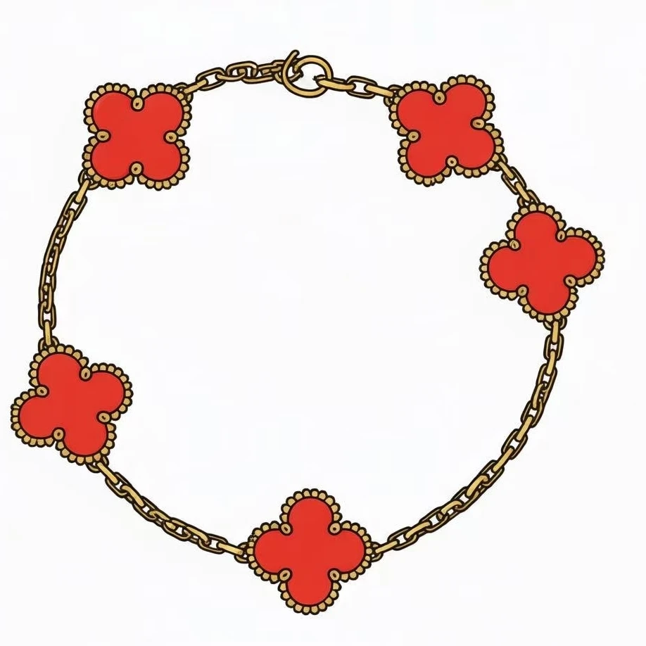 合金手链 【手1】  Aluealsdn幸运花五花手链 配饰百搭