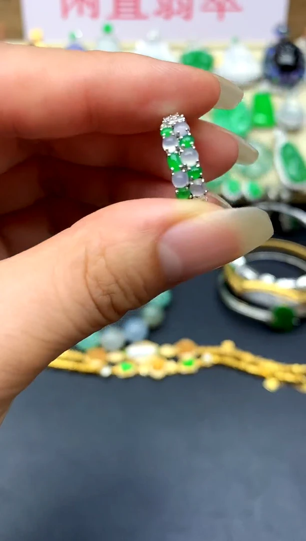 18K金镶嵌戒指翡翠65-中国好珍宝