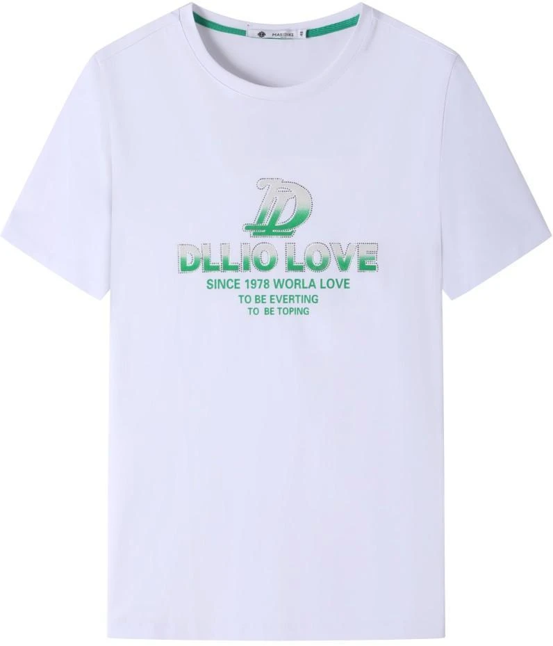 【幻影哥】男士夏季休闲时尚欧货烫钻圆领短袖T恤 90115