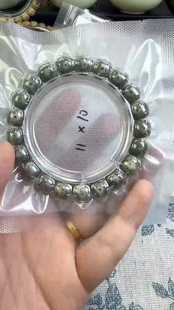 手串星月菩提54石玉料糯冰单圈11×10高透精工福利