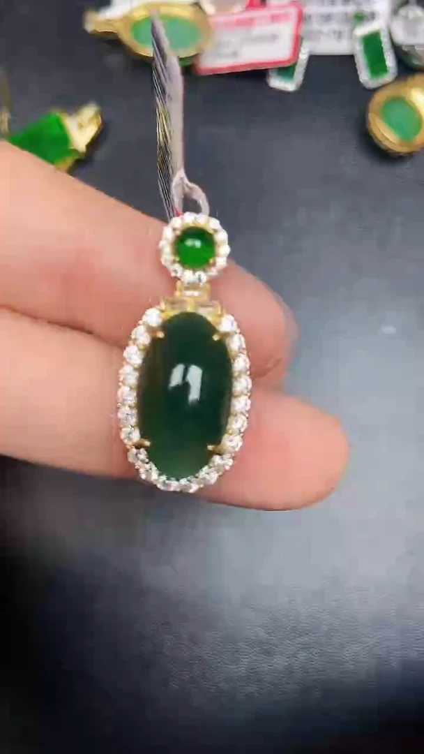 银S925镶嵌戒指翡翠2630