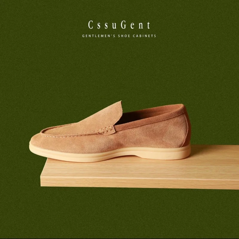 高端手工皮夏季乐福鞋