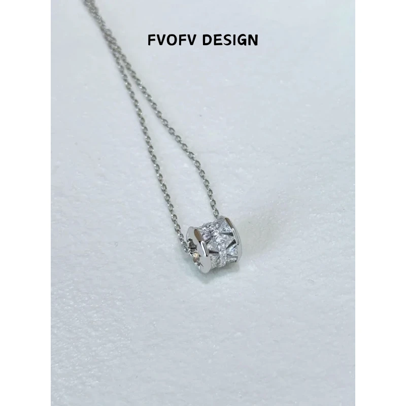 FVOFV坠链均925银 【小蛮腰】时尚经典S925银满钻小蛮腰项链X2015