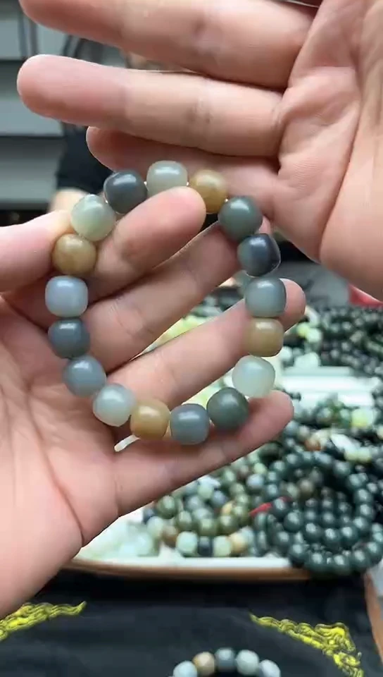 手串未镶嵌和田玉楼兰三色13