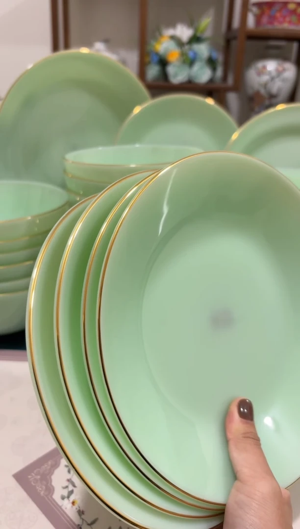 8英寸深盘4个  玉瓷【贝美】