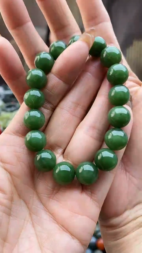 未镶嵌手串和田玉碧玉12