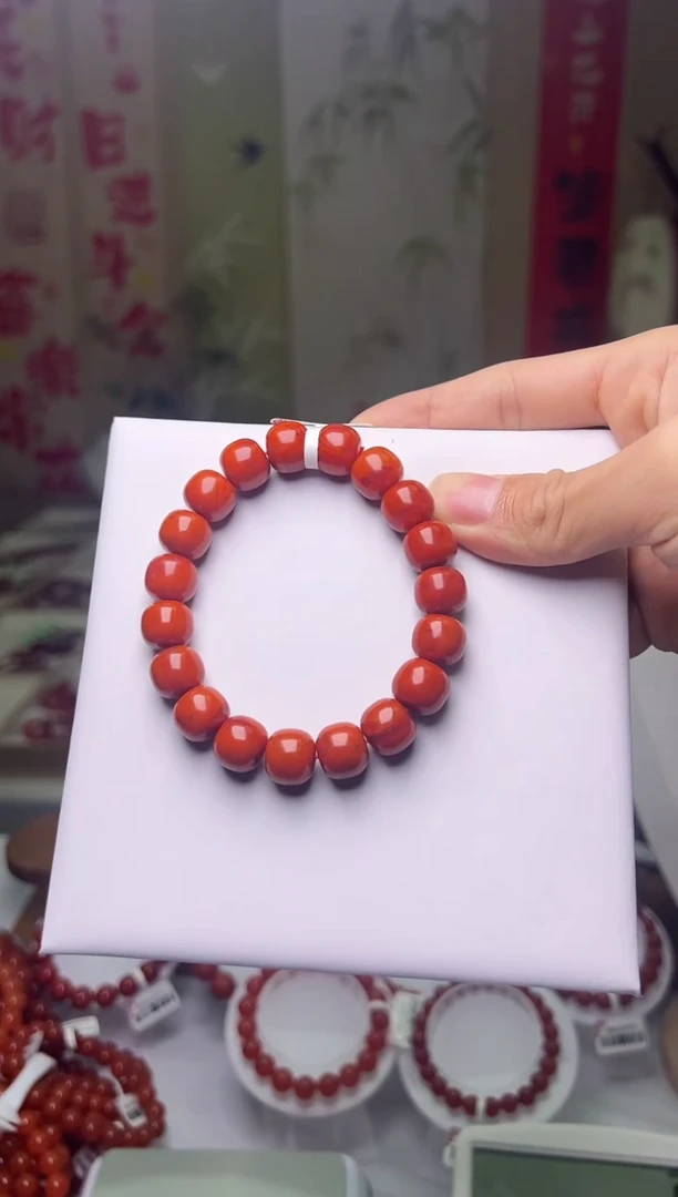 未镶嵌11mm南红玛瑙瓦西老型单圈