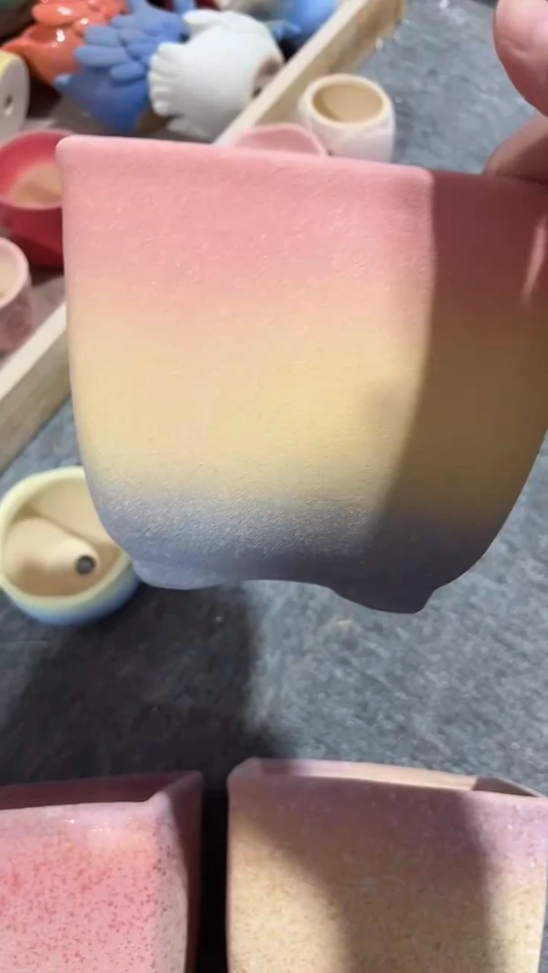 {****⅛麦饭石粗陶多肉花盆