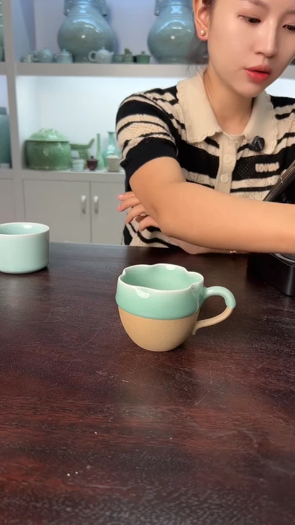 龙泉云间青瓷小米茶器