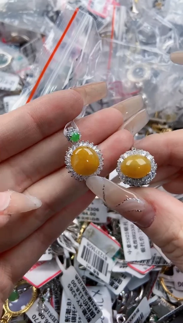 银S925镶嵌戒指翡翠12121212---5