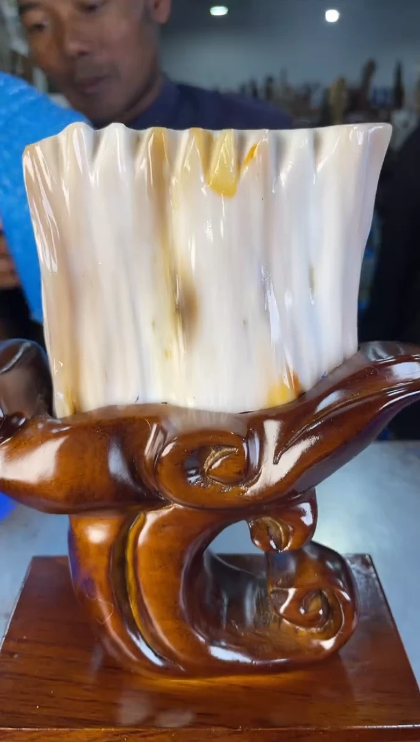 未镶嵌摆件硅化玉2