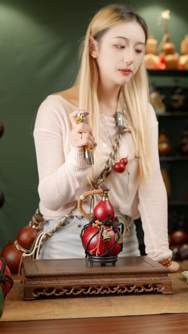 120号精品天然大漆酒葫芦一物一拍~