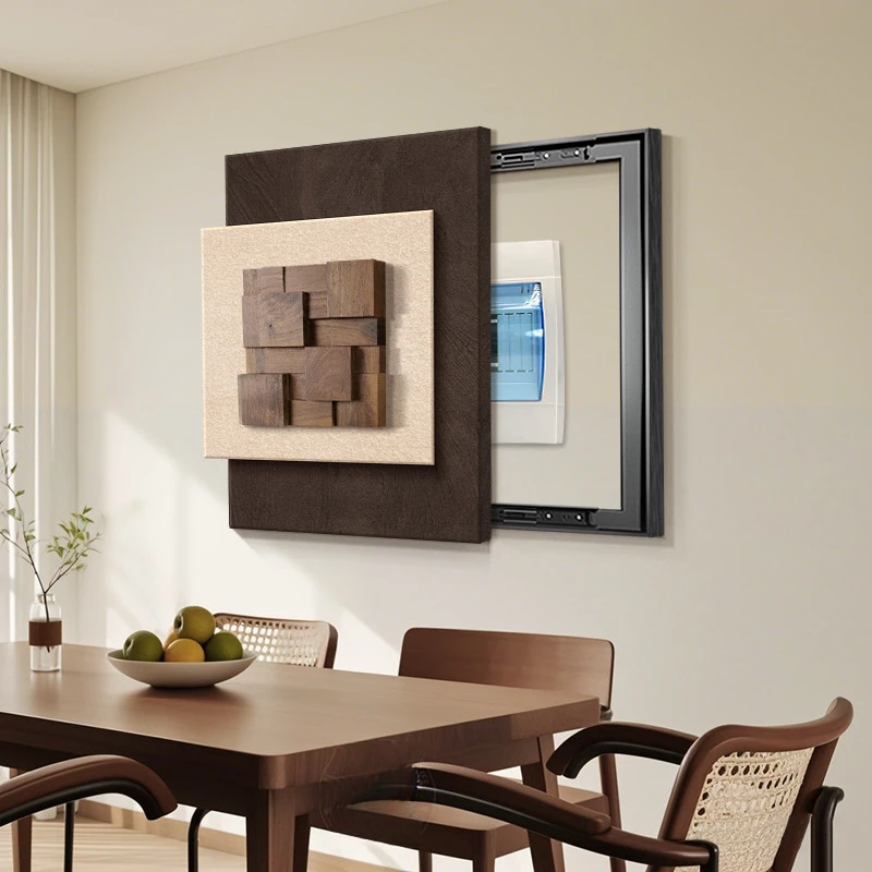 2025新款立体实木电表箱装饰画竖版遮挡弱电箱盖面板总电闸盒挂画