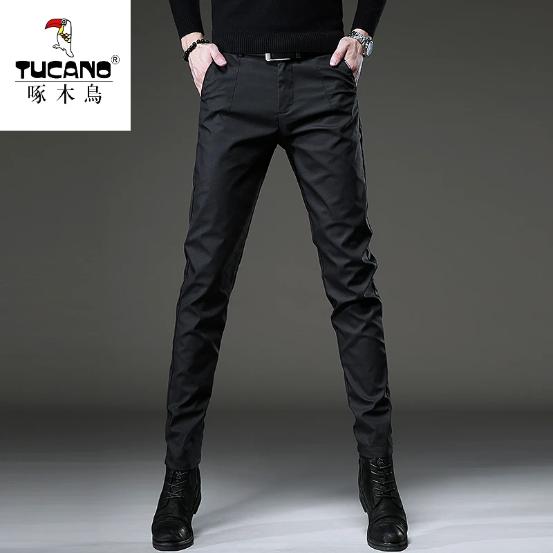 秋冬新款百搭裤子男休闲裤修身小脚韩版潮流商务免烫时尚男士西裤