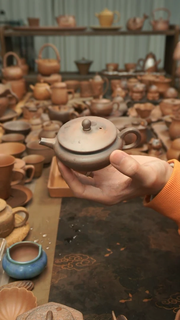 原矿老岩泥精工  仿古壶100ml