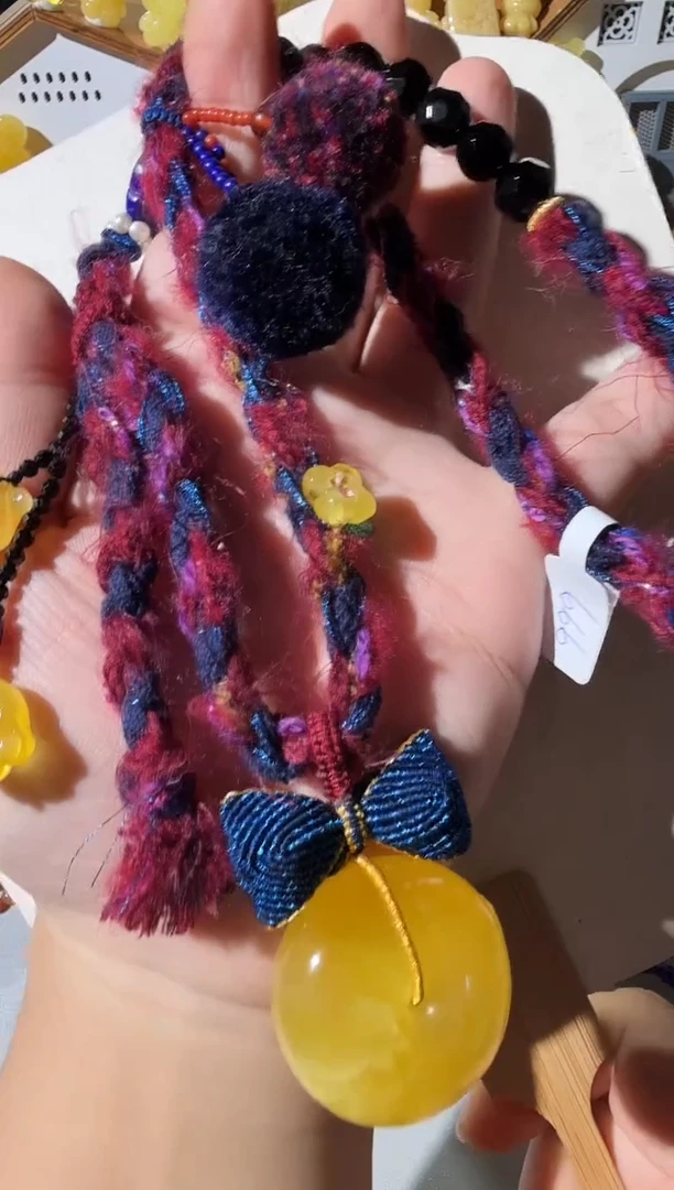 蜜蜡项链未镶嵌蜜蜡平安扣项链