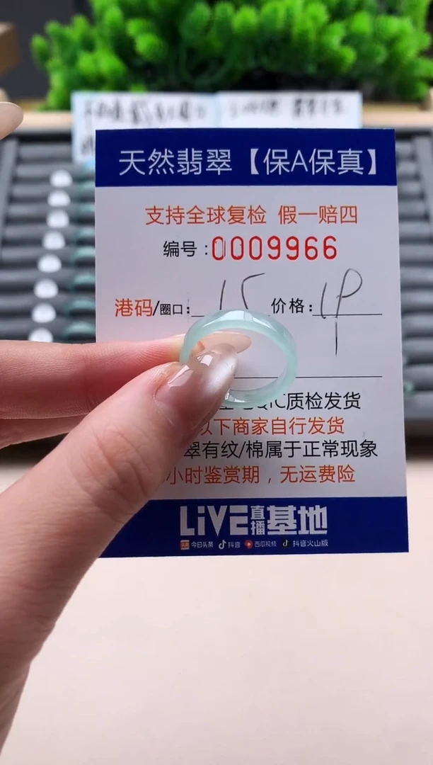 未镶嵌戒指翡翠天然  9966