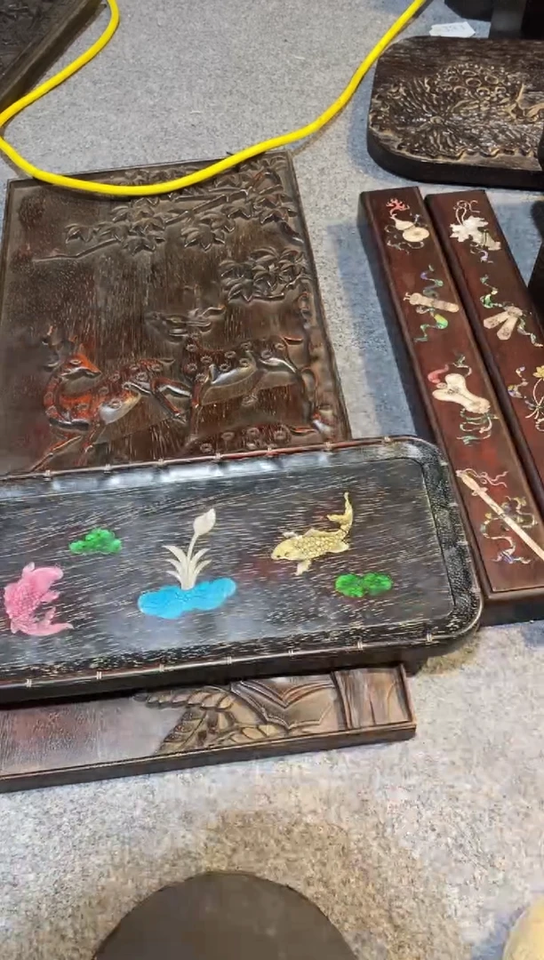 檀香紫檀（小叶紫檀）紫檀拆件雕刻板以直播间实物为准微瑕老物件