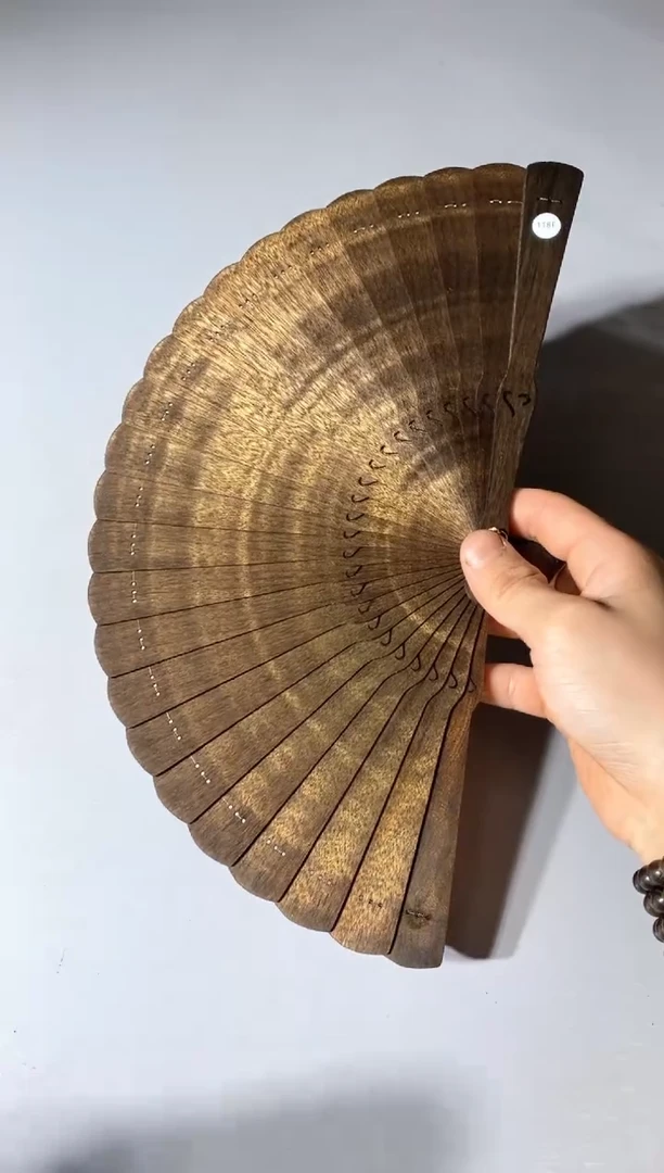 金丝楠118号18cm金丝楠木小叶桢楠扇子