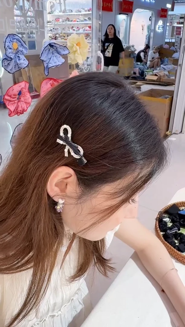 合成立方氧化锆非金属蝴蝶结钻钻发夹