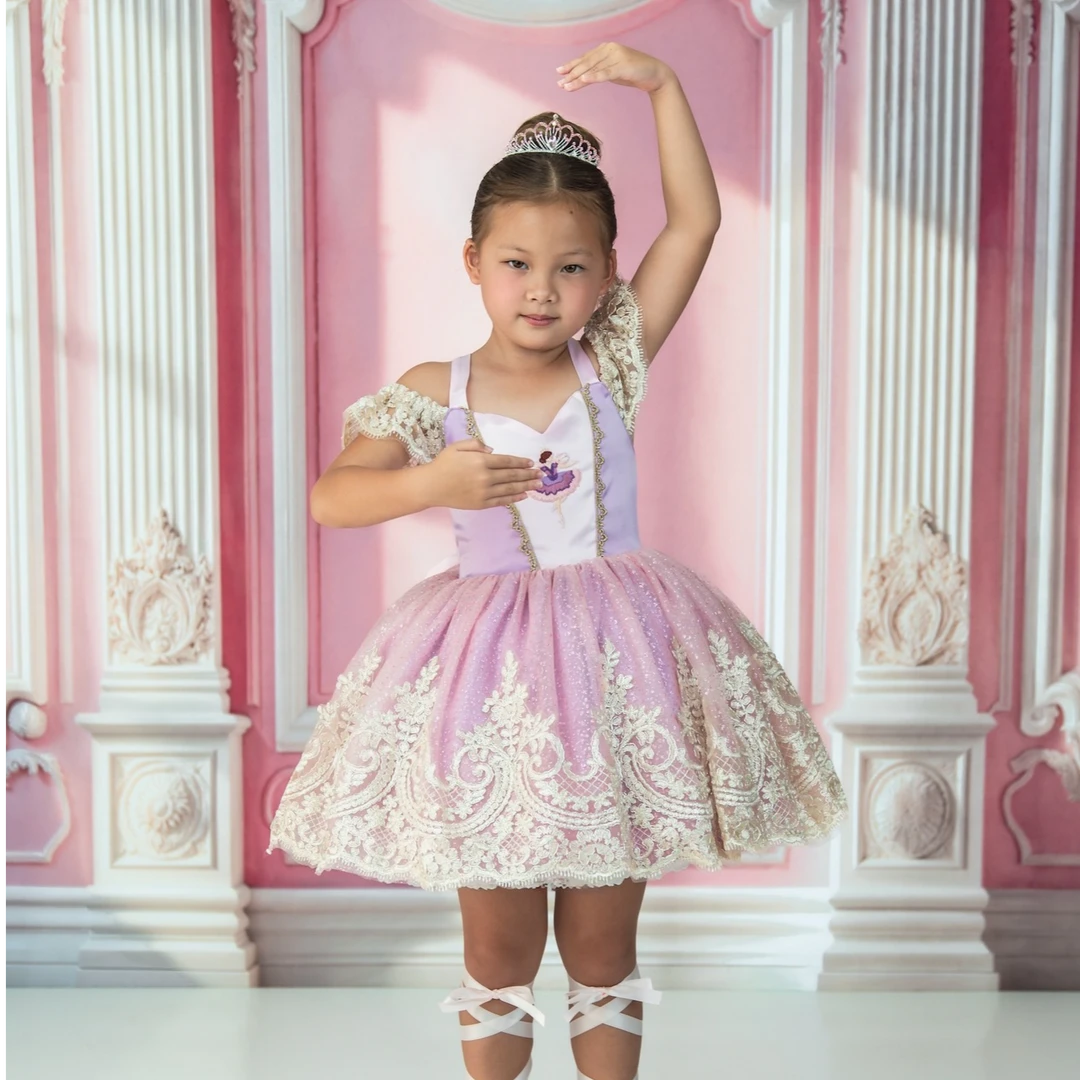 jannybb25SS芭蕾舞手绣女童礼服裙走秀女孩儿童夏季连衣裙公主裙