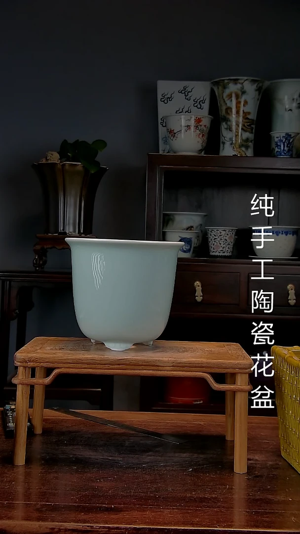 景德镇手工陶瓷花盆