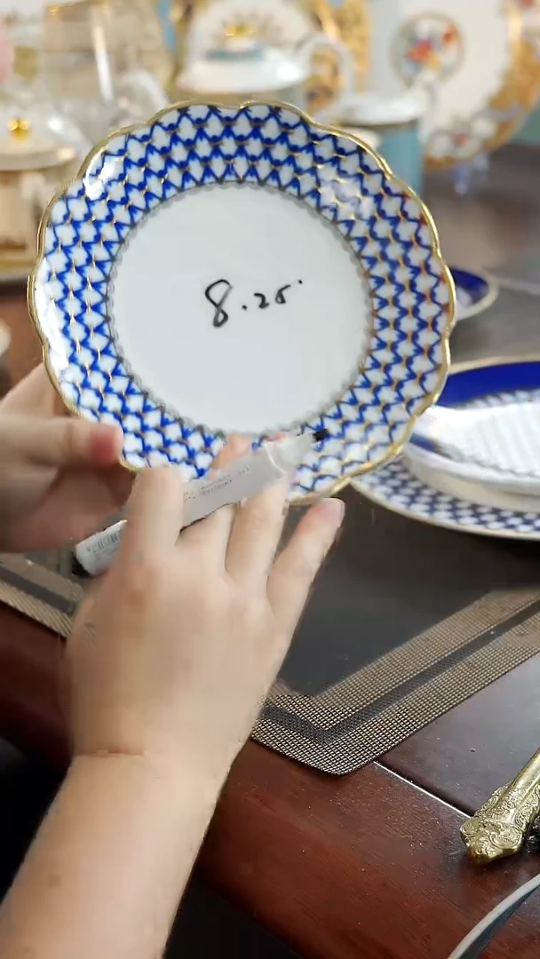 瓷片8英寸牡丹盘  福利价