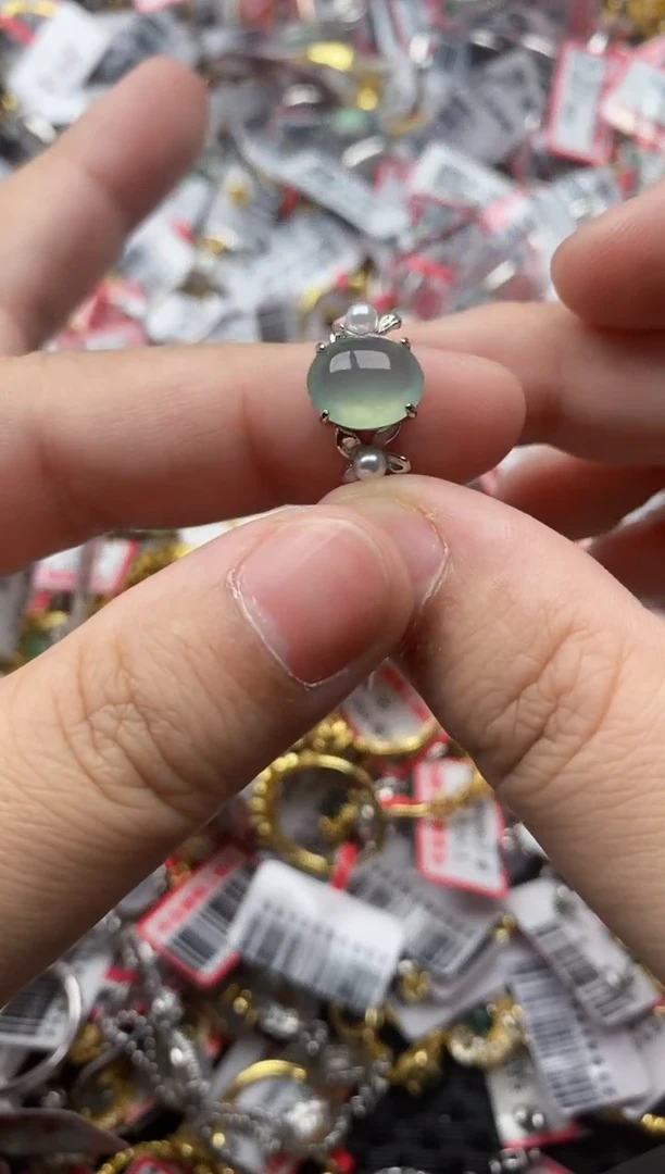 【闪购商品】翡翠戒指银S925镶嵌33333---6