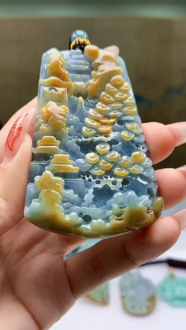 【闪购商品】定制翡翠未镶嵌4902ty-毛货挂件8