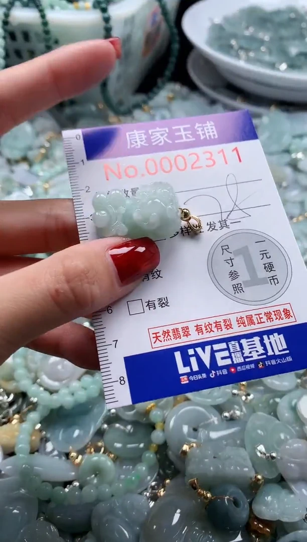 翡翠未镶嵌吊坠(不含链)2311