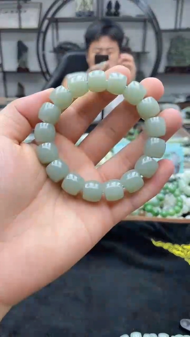未镶嵌手链和田玉纯天然新疆且末迪克兰13直切