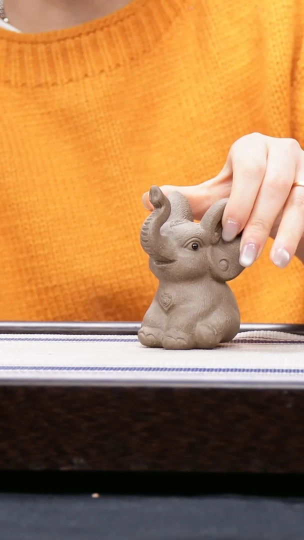 紫砂茶壶段泥大象茶宠