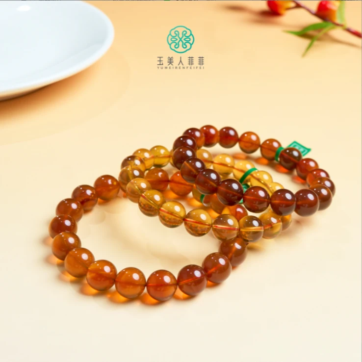 石惑珠宝·琥珀单圈-单圈圆珠手串约10mm#多样性发一