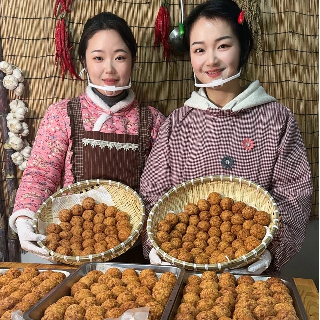 糯米圆子安徽特产500g/袋炸好发货微扁/漏气不影响食用/介意慎拍