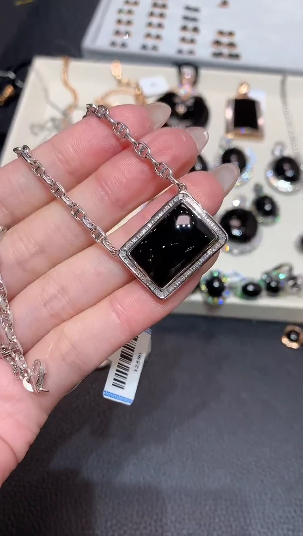 翡翠18K金镶嵌颈饰154-套链