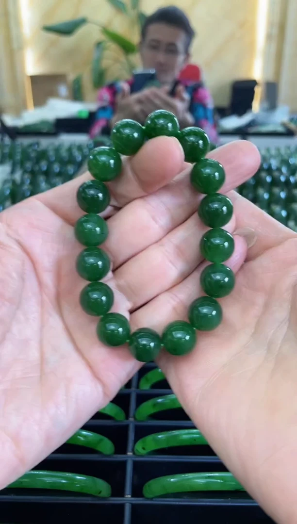 【闪购商品】和田玉（碧玉）手链未镶嵌碧玉手串-1300