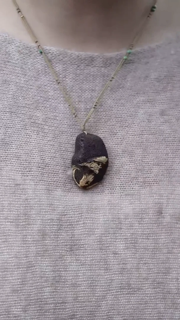 裸石琥珀未镶嵌*设计款*蜜蜡锁骨链*百搭长短可调节