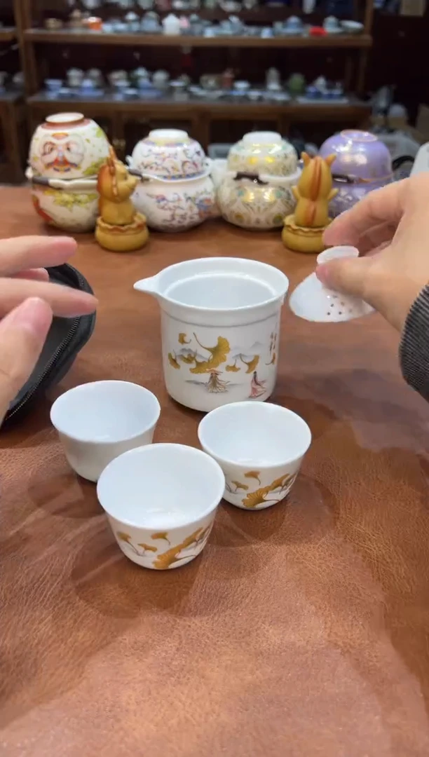 真的很便宜会开片的旅行茶具