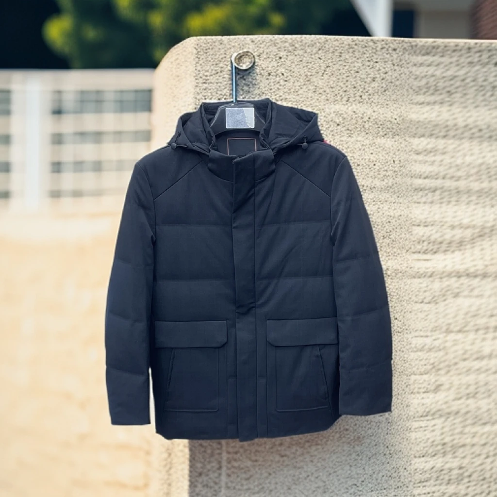 6612男士冬款休闲百搭羽绒服  黑色