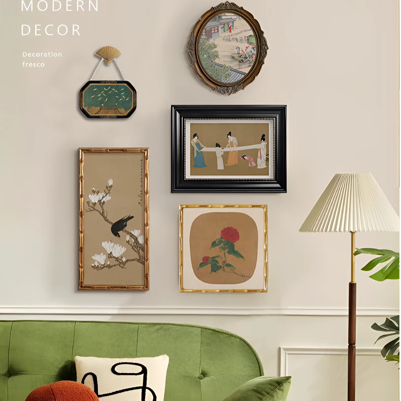 新中式装饰画东方美学复古客厅沙发背景墙画玄关墙上壁画挂画