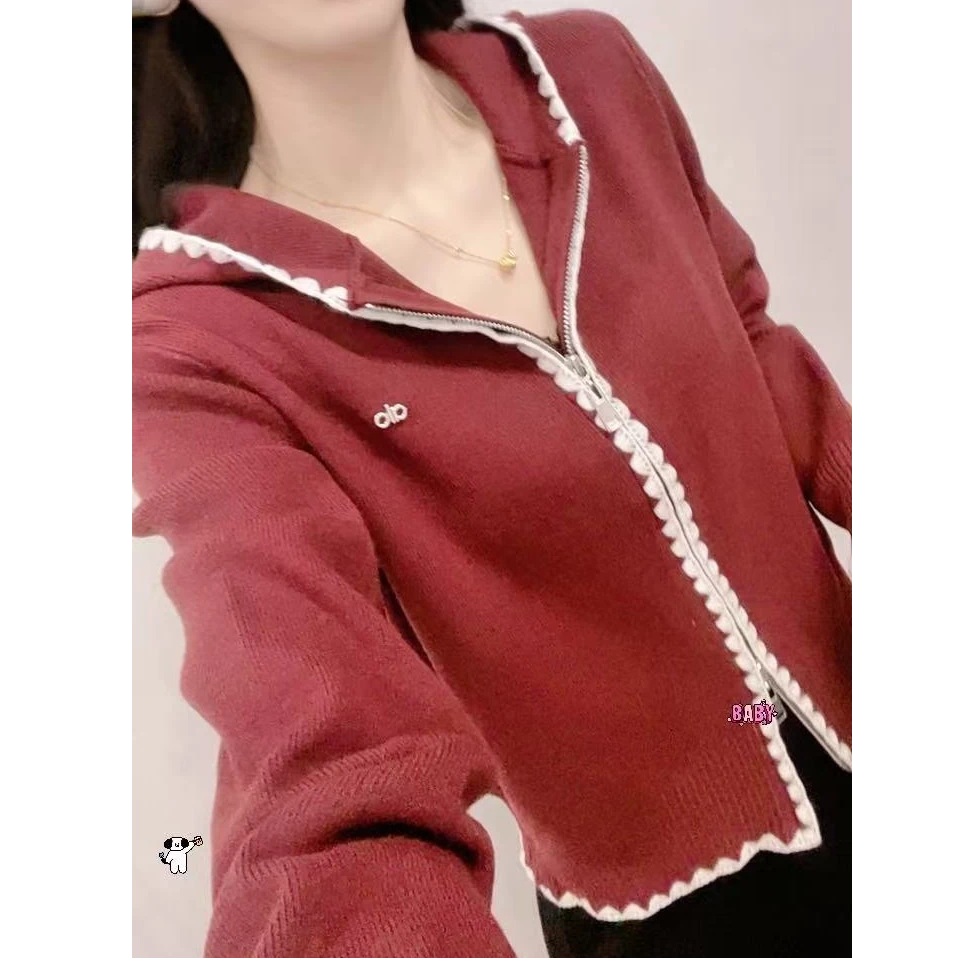201时尚针织连帽衫薄款毛针织衫针织衫秋季长袖女
